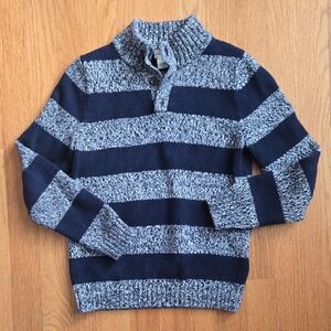 Crewcuts Navy and Gray Zip-Up Sweater